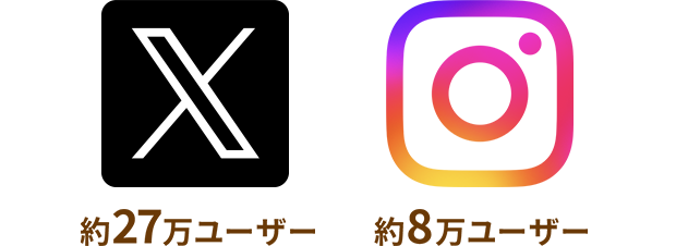 約27万ユーザー 約8万ユーザー